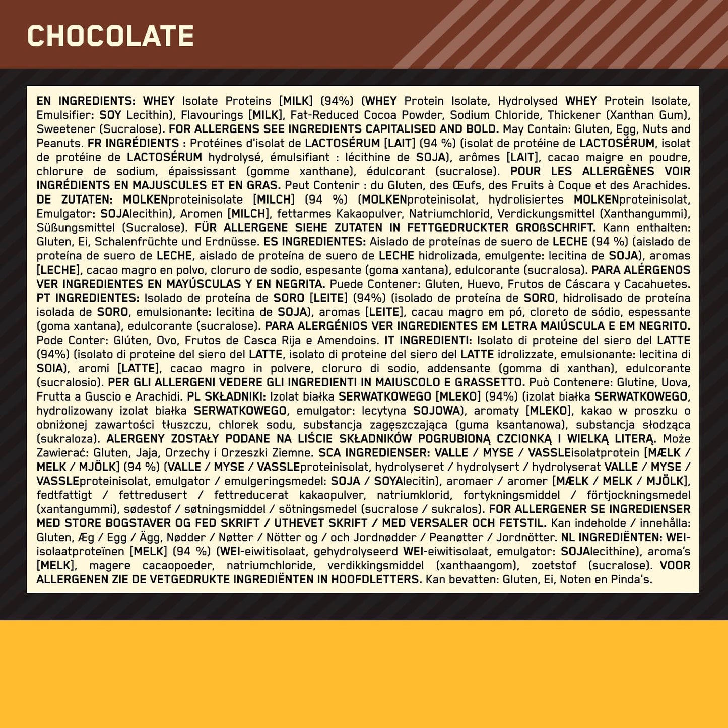 Optimum Nutrition Gold Standard 100% Isolate Protéine de Whey, 930g
