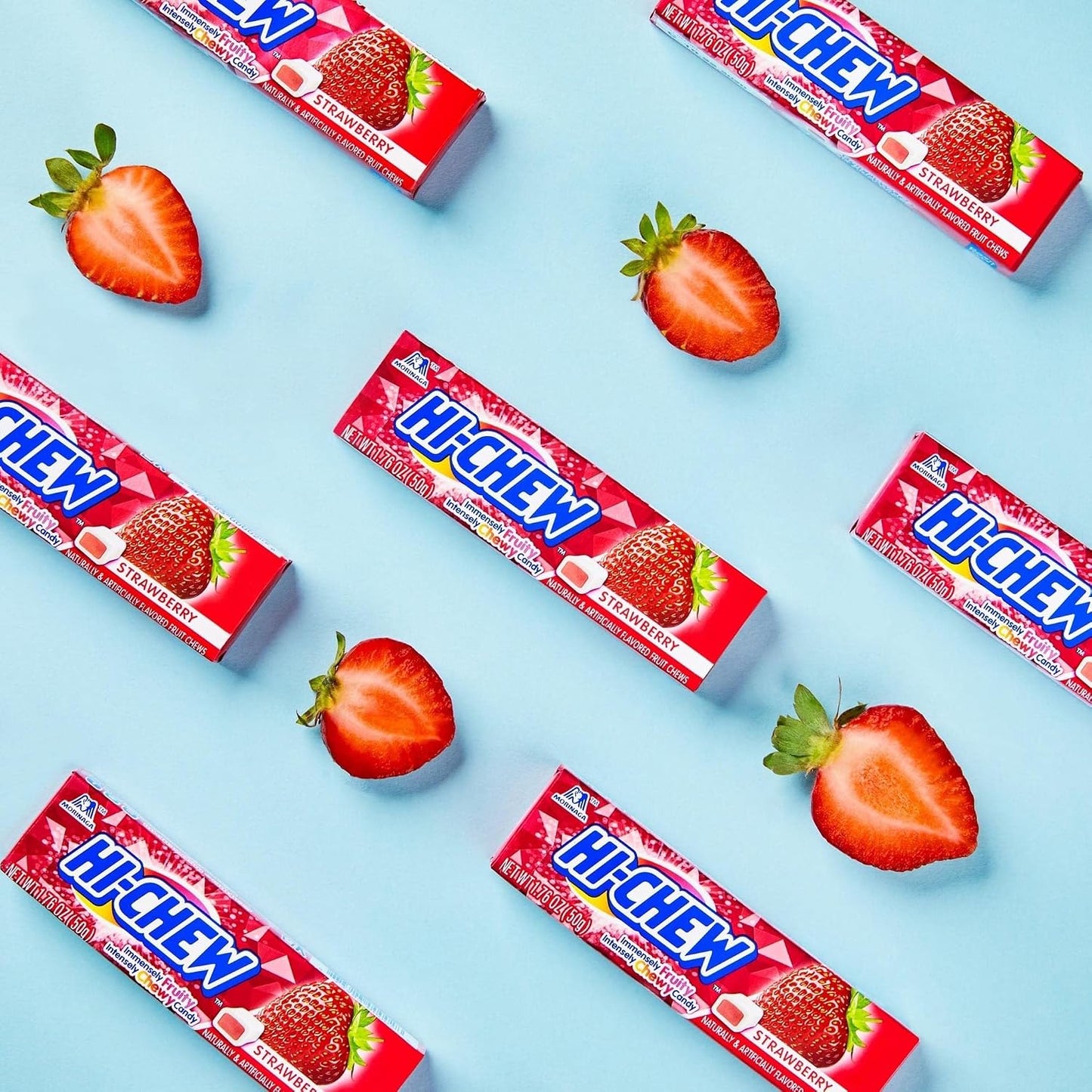 HI-CHEW Bonbons à Mâcher Saveur Fraise 15 Étuis X 50 g