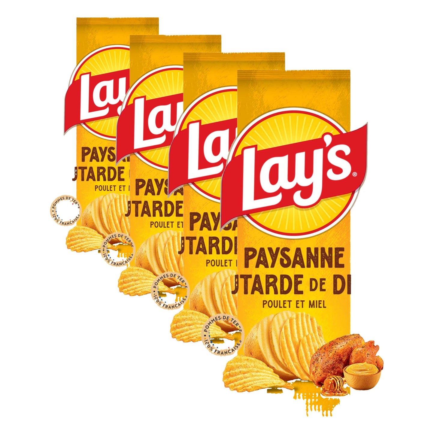 Lay's Chips Paysanne Saveur Poulet Moutarde de Dijon et Miel 120g