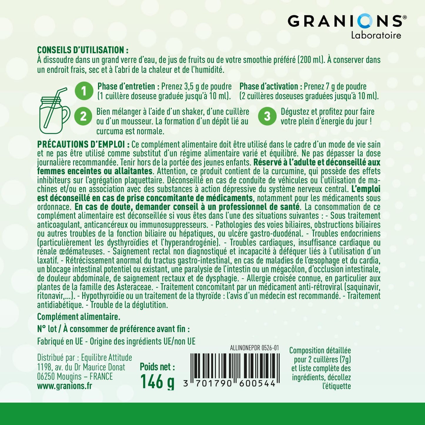 Cortisol - Ashwagandha Bio Granions - Anti Stress - KSM-66-60 Comprimes