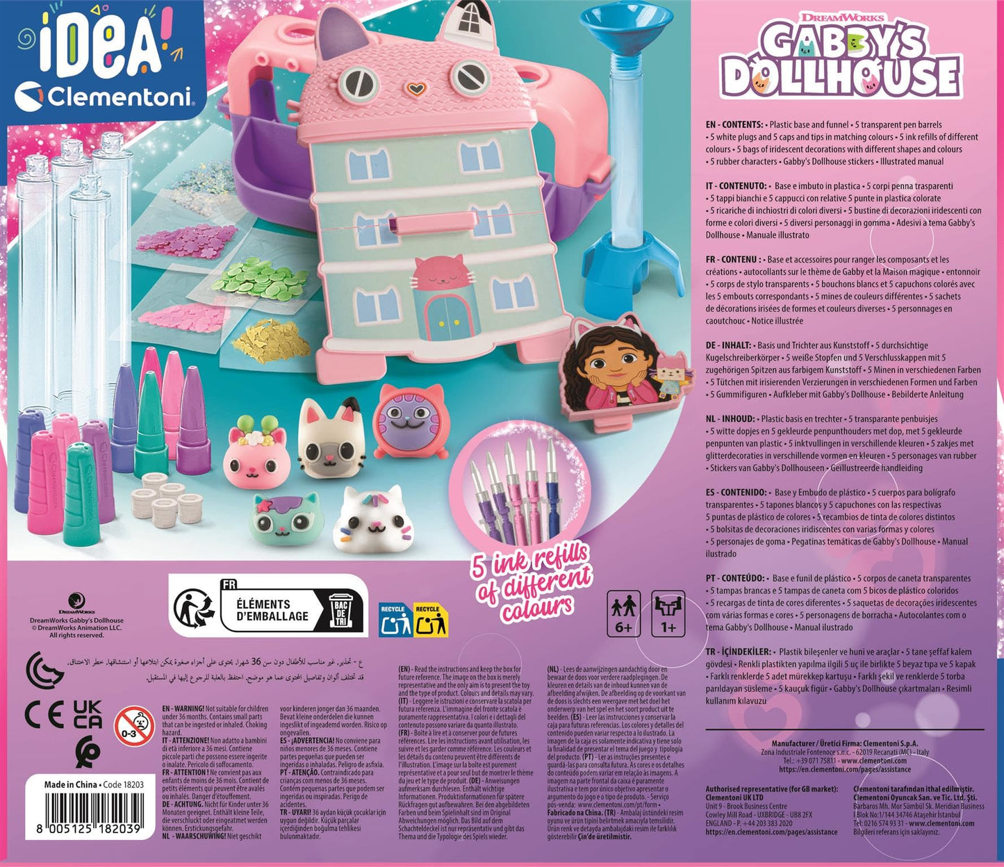 Atelier Hello Kitty 5 Stylos Figurines Décorations et Stickers Dès 6 Ans