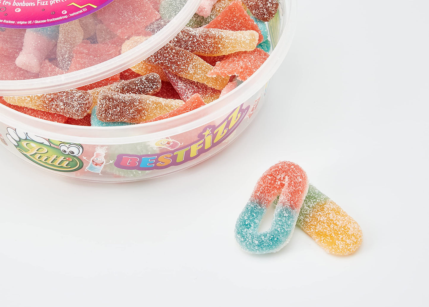 Lutti Best Fizz Bonbons Tubo 550 g (Lot de 2)