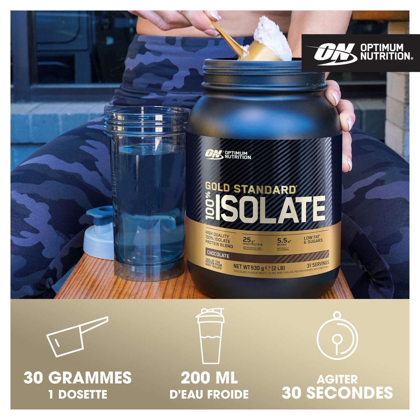Optimum Nutrition Gold Standard 100% Isolate Protéine de Whey, 930g