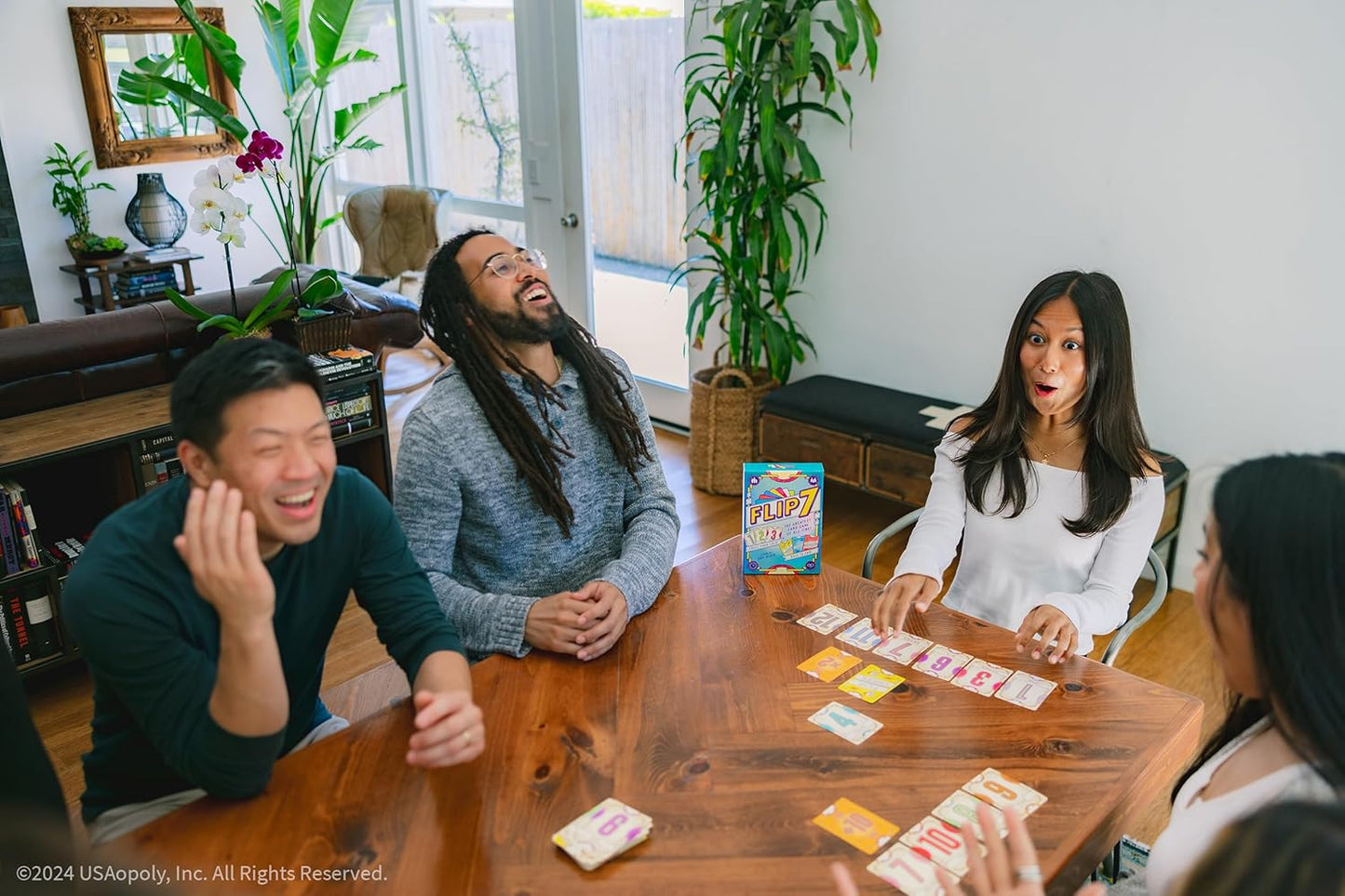 USAopoly Flip 7 | The Ultimate Blend of Press Your Luck and Strategy | Fast-Paced Addictive Card Game | Quick to Learn and Easy to Teach | 3+ Players | Ages 8+ | English