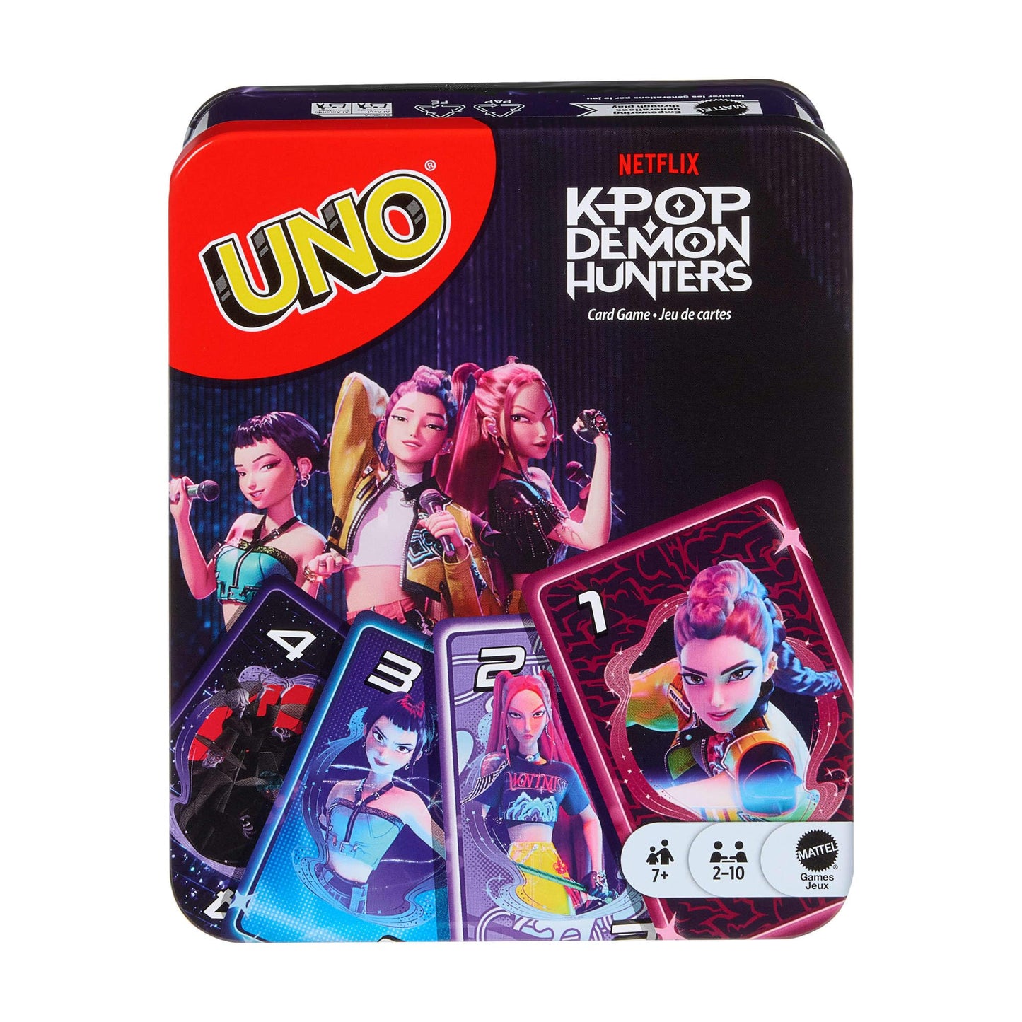 Mattel Games UNO Minecraft Jeu de Cartes, Cadeaux pour Enfants et soirée en Famille, sur Le thème du Jeu vidéo Minecraft, Jeux de Voyage, boîte de Rangement, HJC88