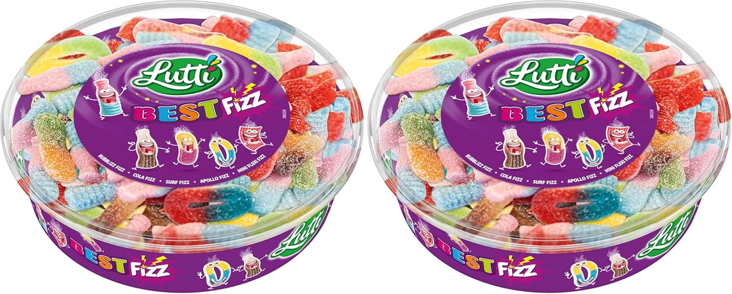 Lutti Best Fizz Bonbons Tubo 550 g (Lot de 2)