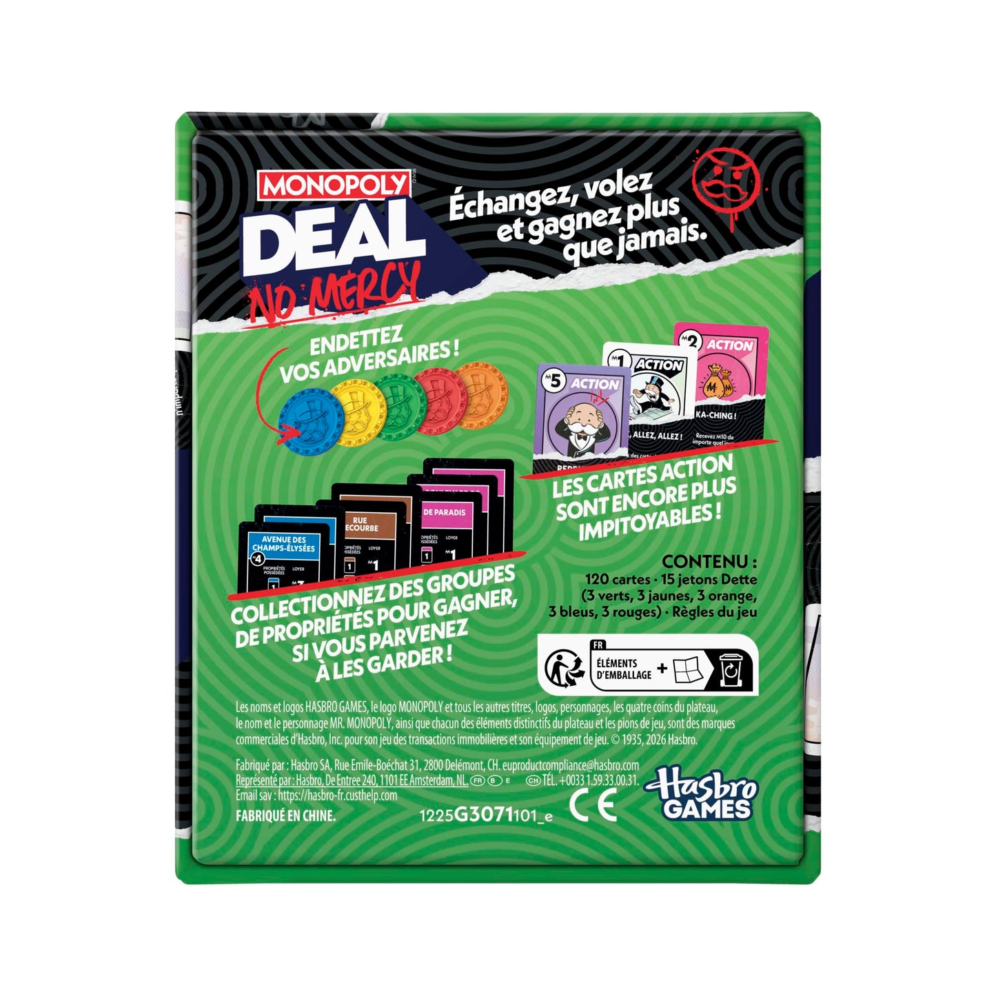 Monopoly Deal, Jeu de Cartes Rapide Inspiré du Jeu de Société Classique, Idée Cadeau d'anniversaire pour Garçons et Filles, Enfants et Familles, Dès 8 Ans