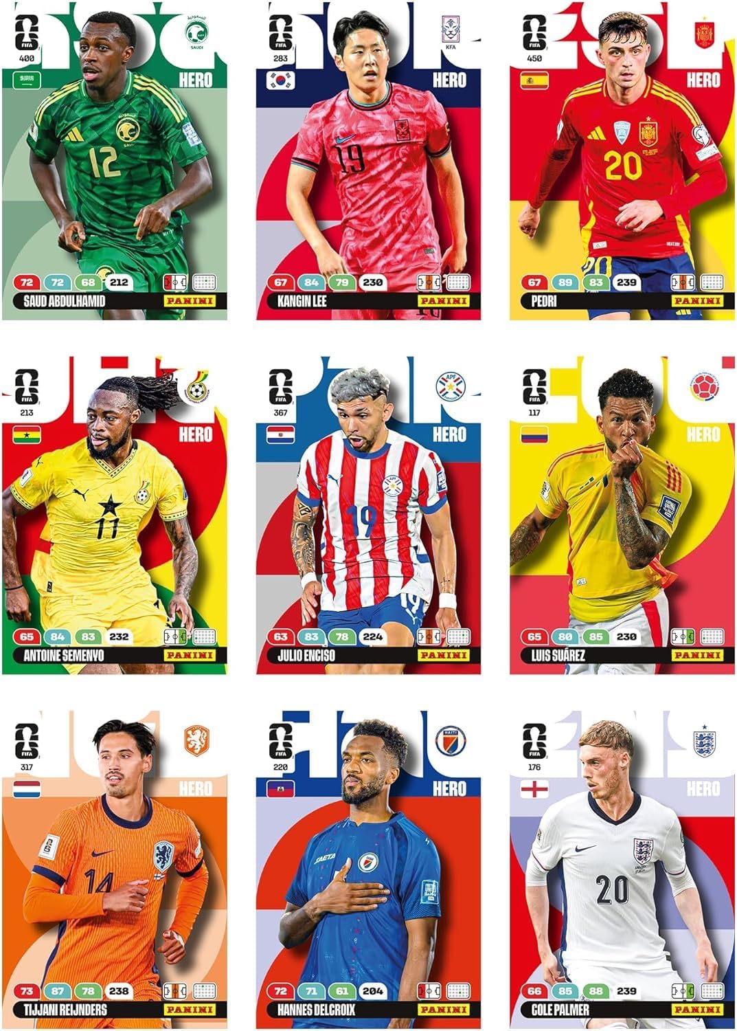 Panini Coupe du Monde DE LA FIFA 2026 Trading Cards Game Blister 7 Pochettes + 4 Cartes édition limitée