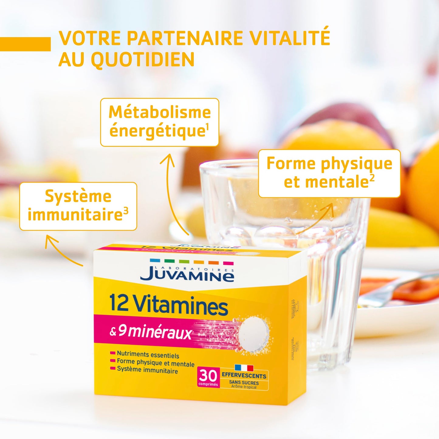 JUVAMINE 21 Vitamines & Minéraux - Fatigue, Énergie & Vitalité - 30 Cpr