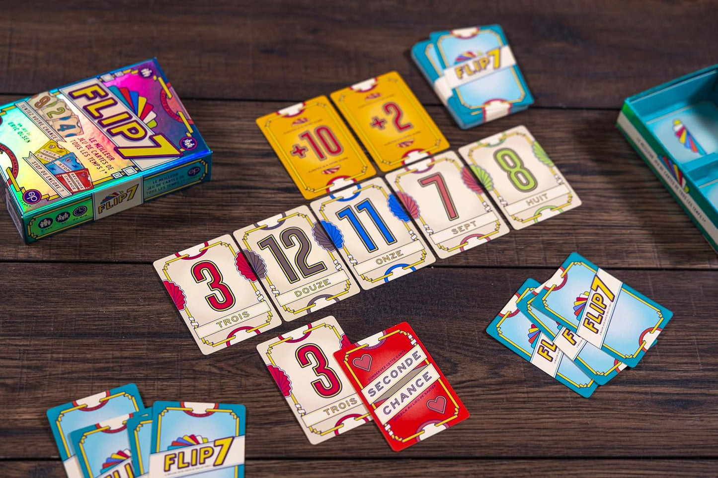 Catch Up Games Flip 7, Jeu de Cartes Rapide et Malin, 3-6 Joueurs dès 8 Ans