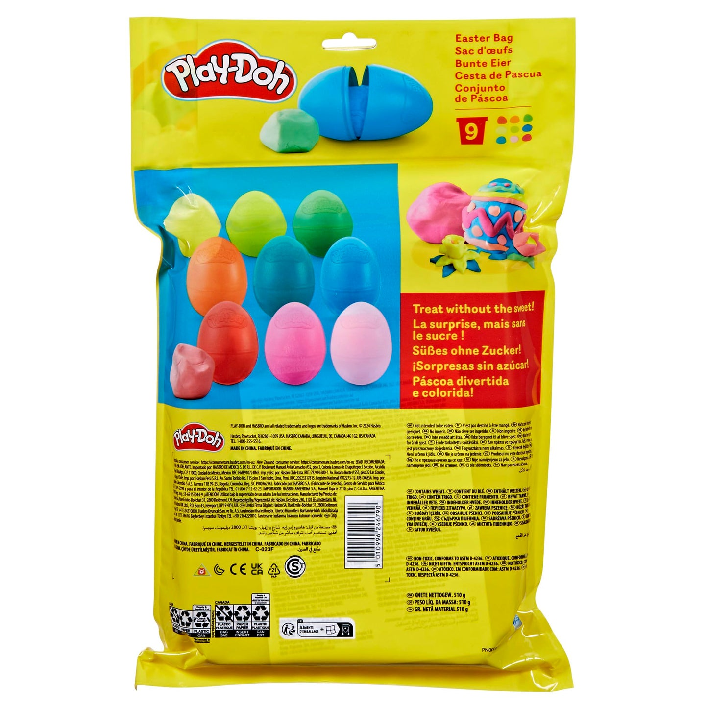 Play-Doh, La fête des Couleurs, Loisirs créatifs avec pâte à Modeler pour Filles et Garçons dès 3 Ans, 24 Pots de 56 g, 6 Couleurs, Idèe Cadeaux pour Anniversaires