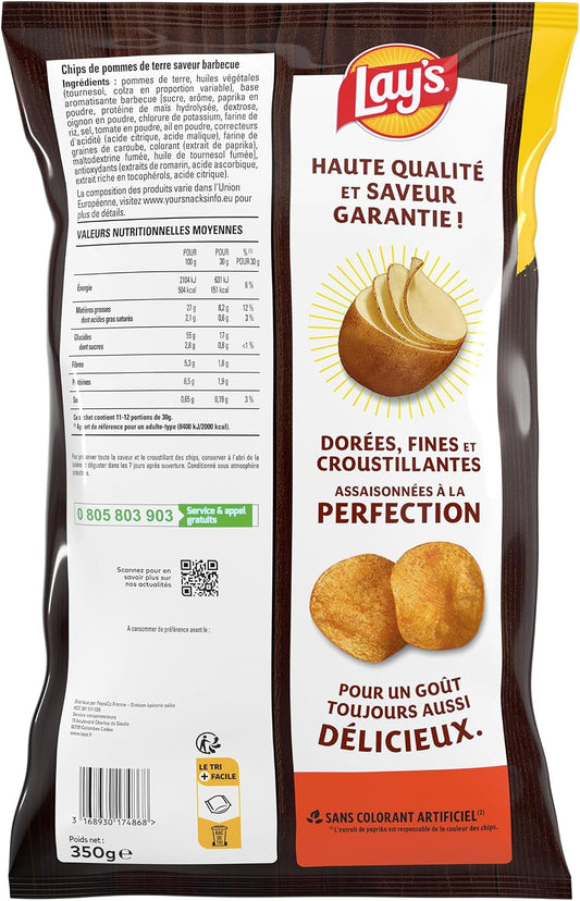 Patatas fritas LAY'S Sabor Barbacoa Maxi Formato 350g