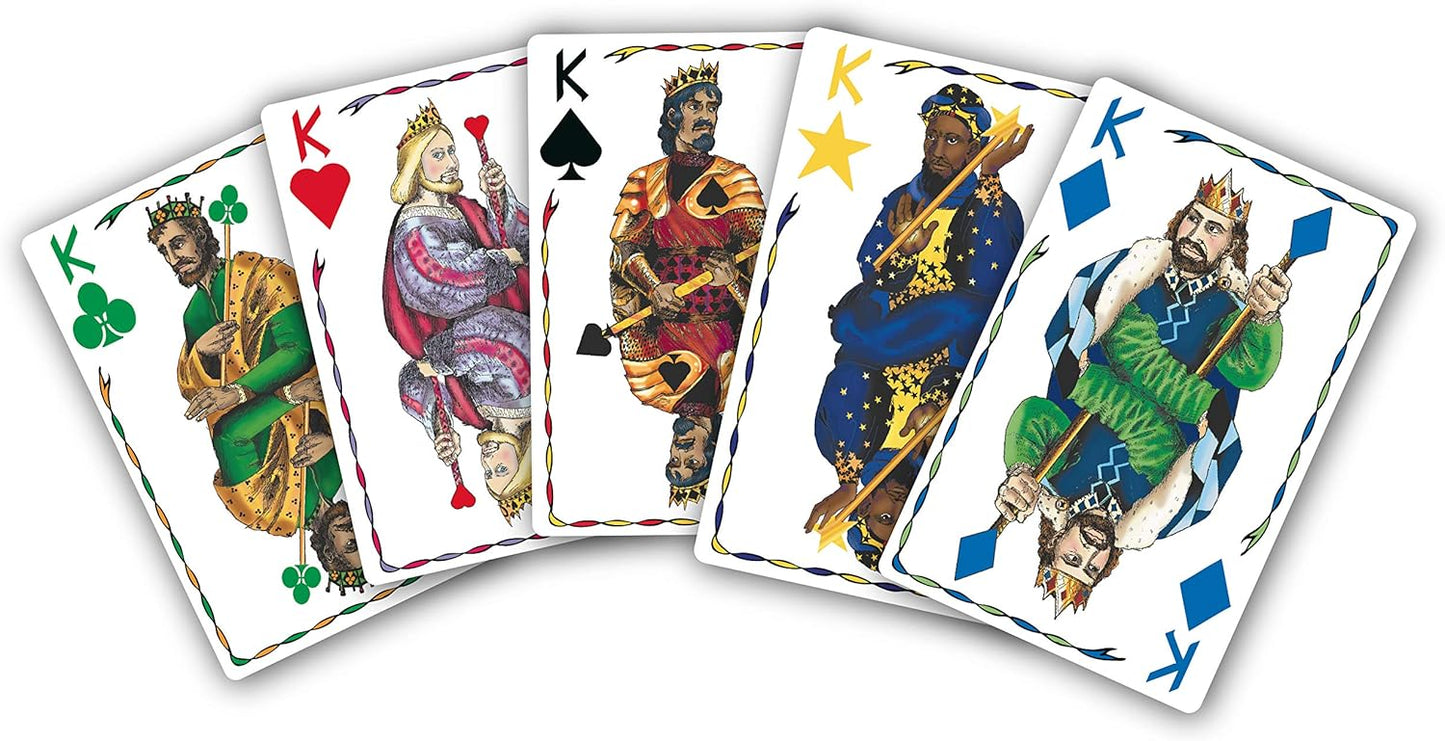GIGAMIC - Les Cinq Rois - Jeux de société - Jeux de Cartes dès 8 ans - Jeu d'ambiance pour enfant, famille et amis - 1 à 7 joueurs - Variante de Rami - 45 Min - Jeu en Français - JSBRO