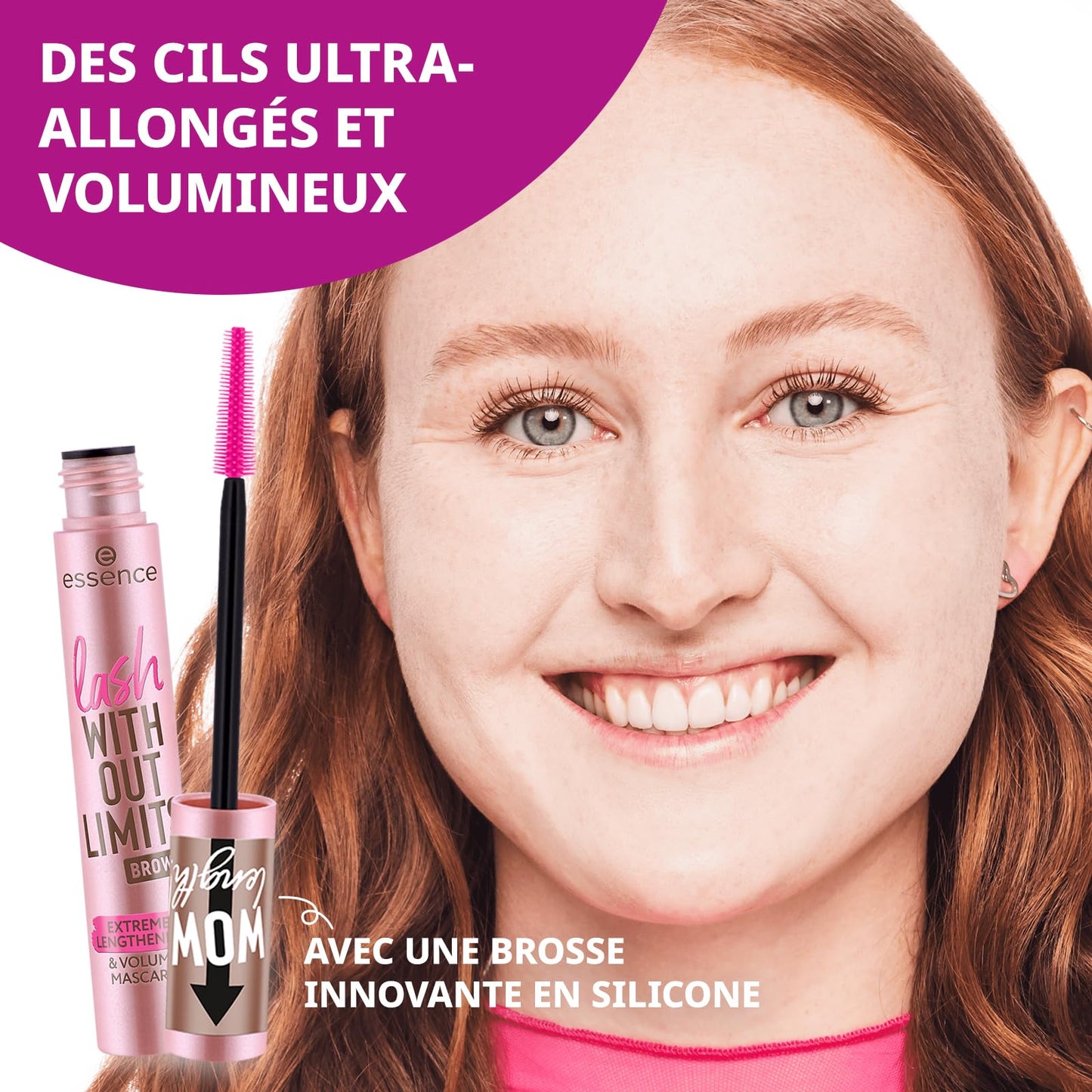 essence lash WITHOUT LIMITS EXTREME LENGTHENING & VOLUME MASCARA, longue durée, augmentant le volume, ultra noir, allongeant (13ml)