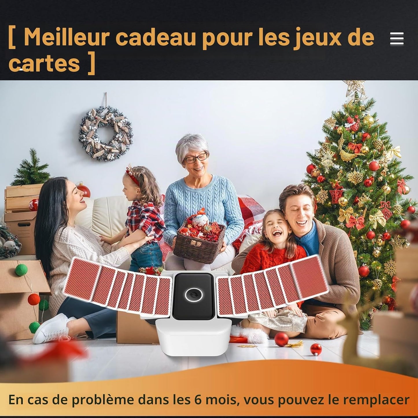 M5 - Mélangeur de cartes automatique rechargeable à 2 plateaux, batterie intégrée 2000 mAh, charge USB-C, mélangeur automatique intelligent portable pour UNO Poker Blackjack Skip-Bo Texas