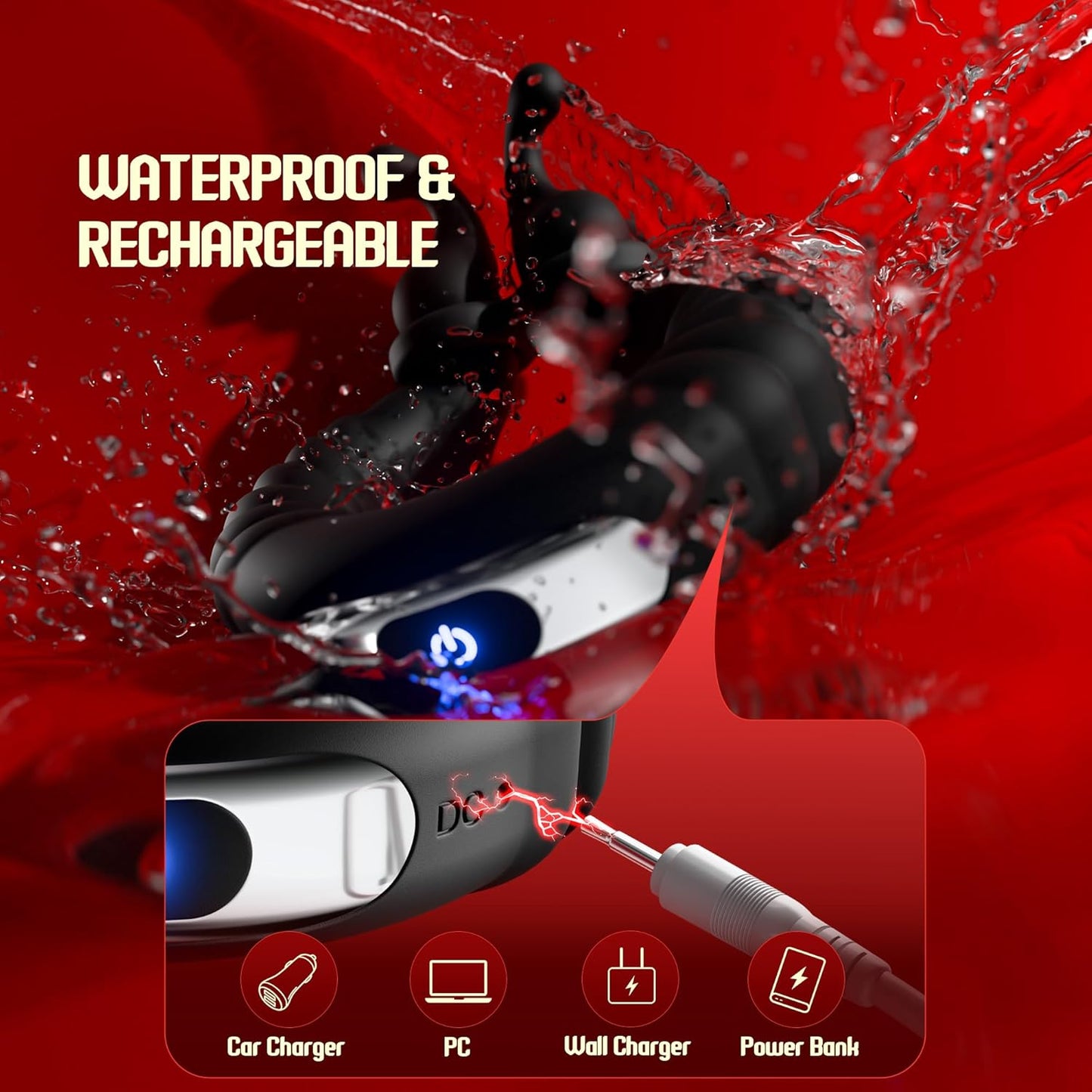 Anneau vibrant homme – Stimulateur clitoridien – 10 modes – Silicone doux – USB