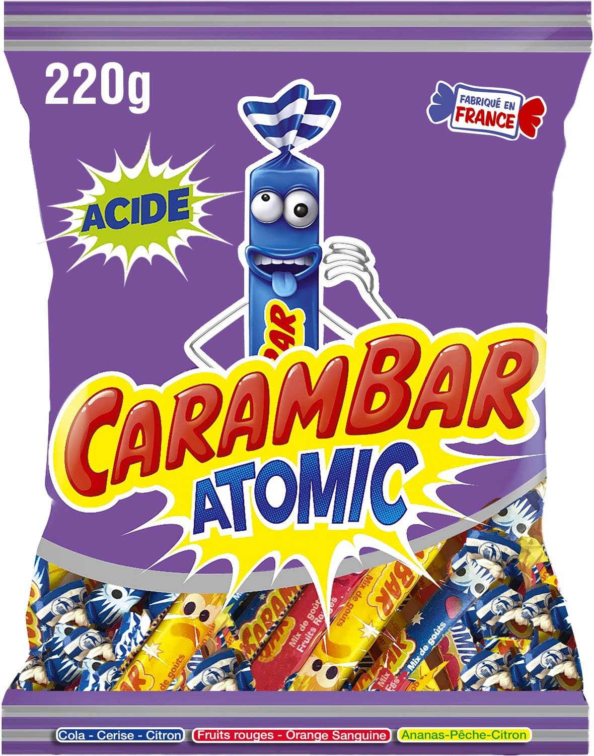Carambar Atomic Bonbons Acide, 220g