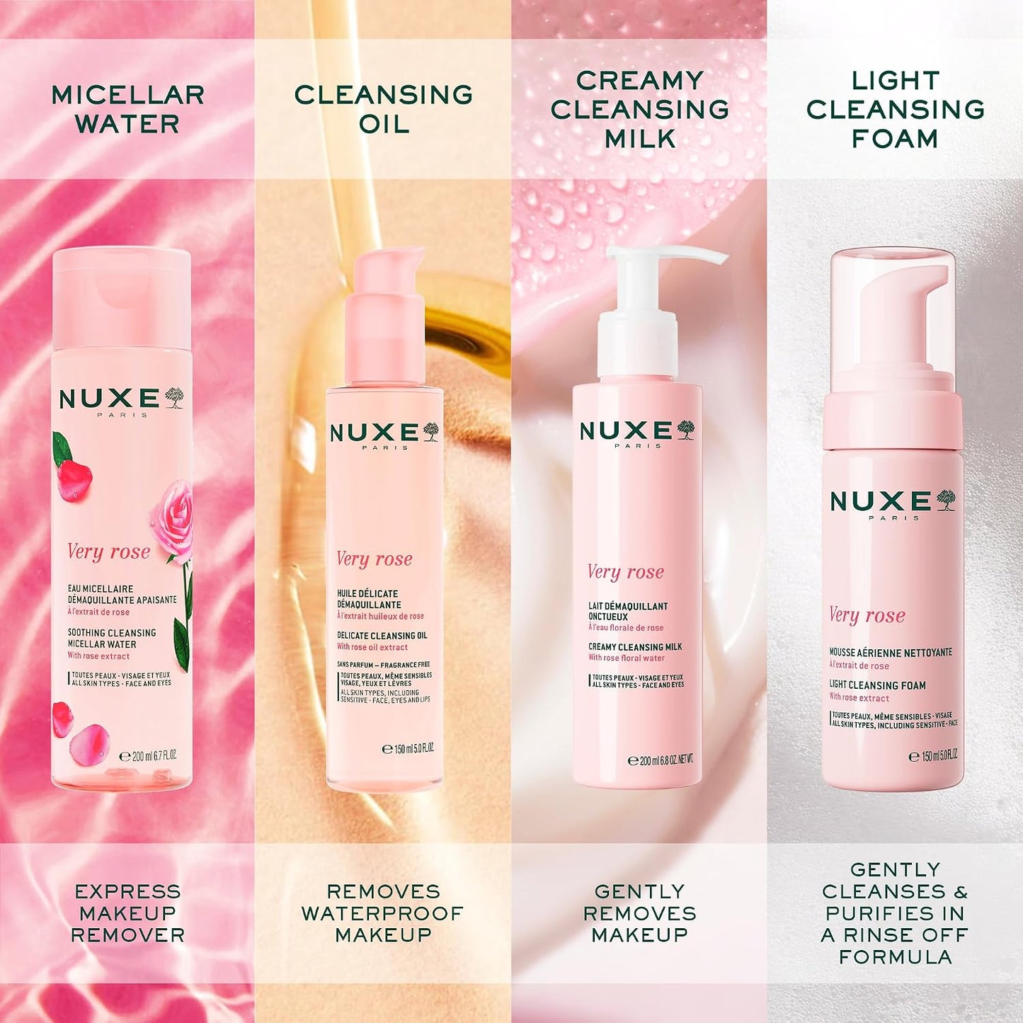 Nuxe Very Rose Eau nettoyante micellaire 3 en 1 400 ml
