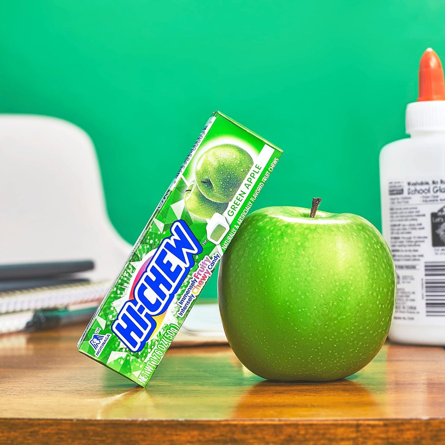 HI-CHEW Bonbons à Mâcher Saveur Pomme Verte 15 Étuis X 50 g