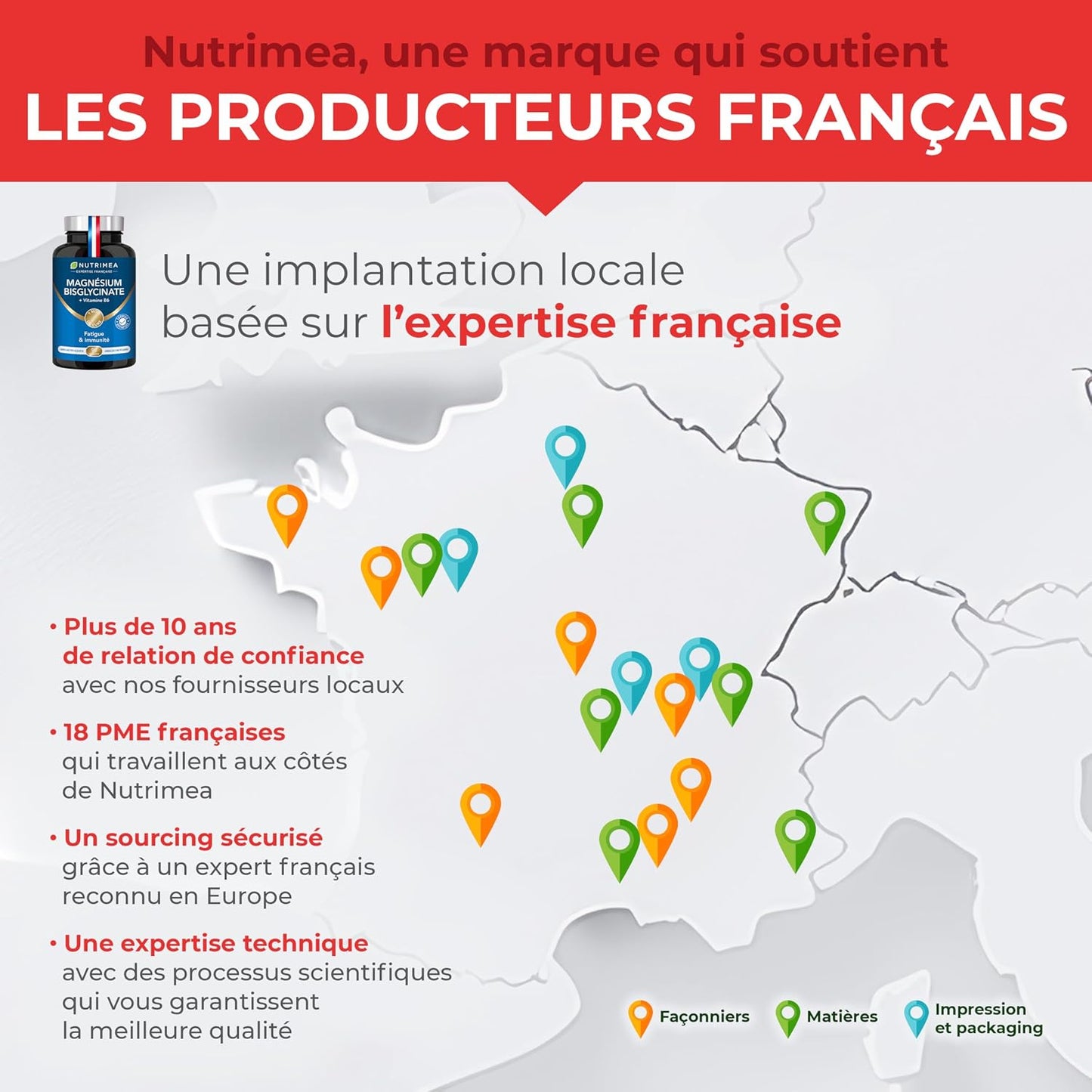 Fer Bisglycinate | Avec Vitamine C | 14 mg de Fer | Breveté Ferrochel®
