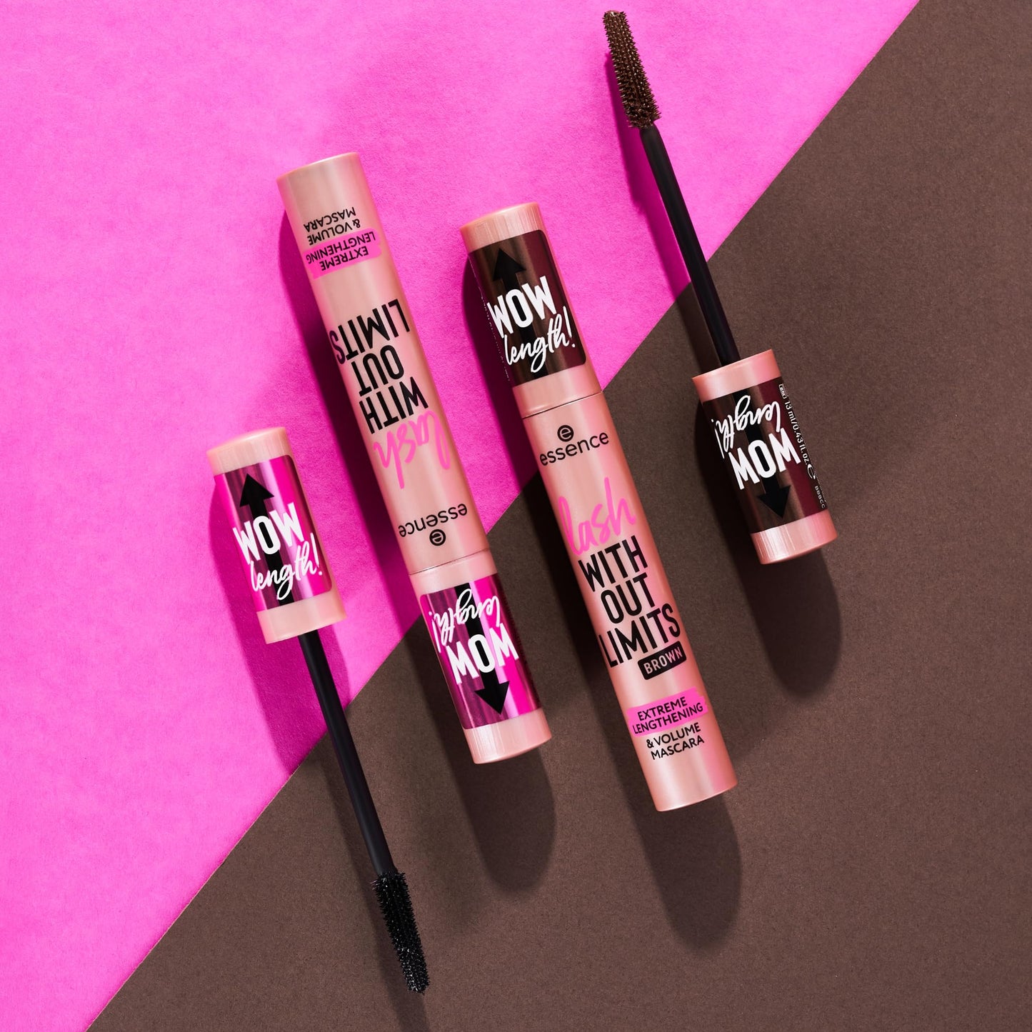 essence lash WITHOUT LIMITS EXTREME LENGTHENING & VOLUME MASCARA, longue durée, augmentant le volume, ultra noir, allongeant (13ml)