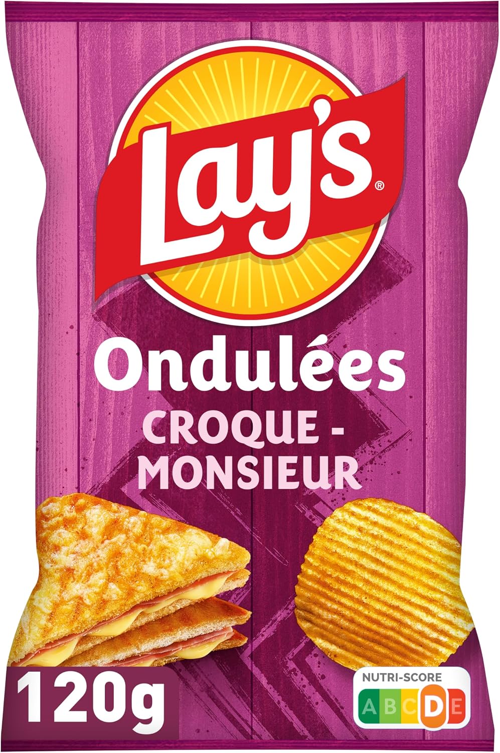 Lay's Chips Ondulées Saveur Croque Monsieur 120g