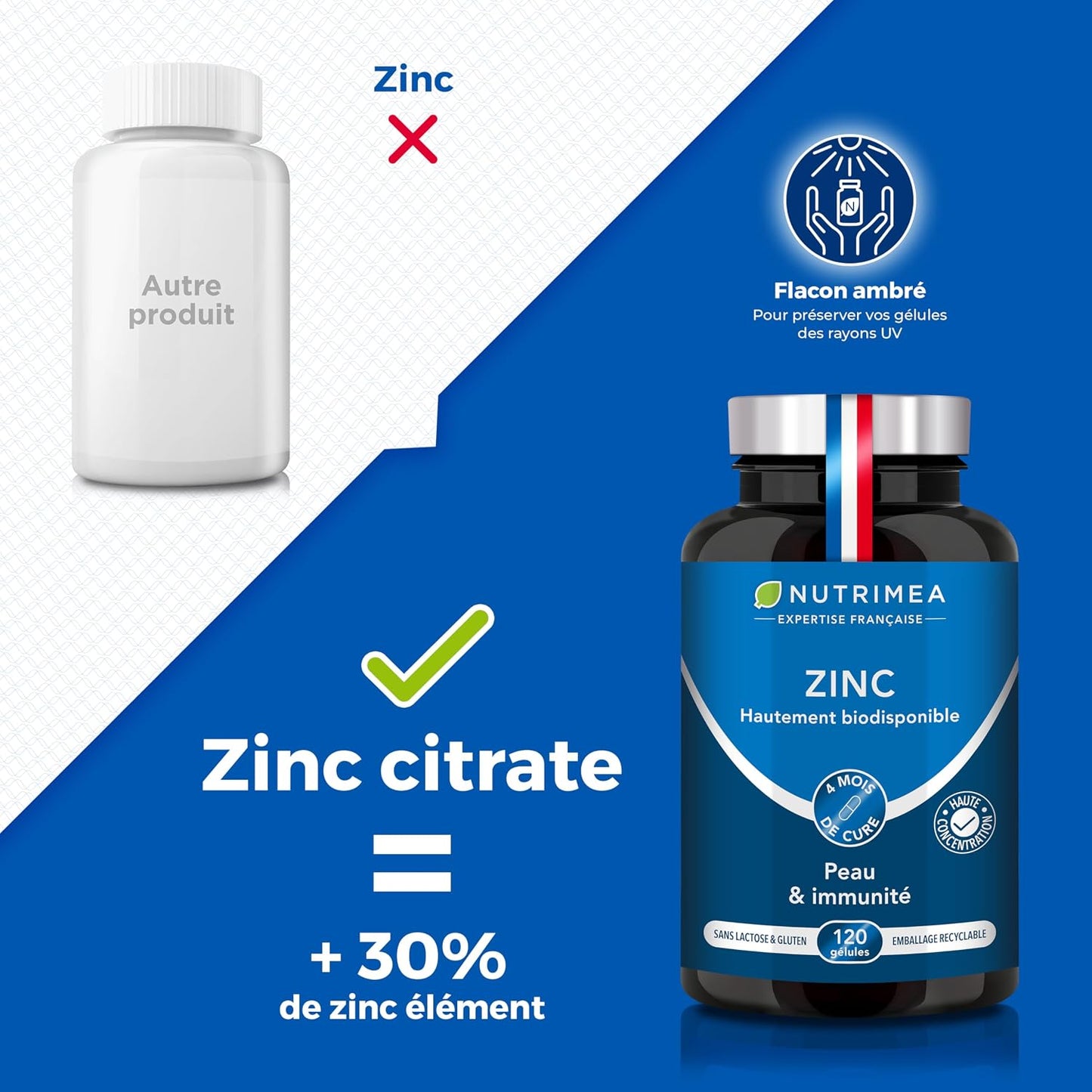 Zinc Citrate | Formule 100% Pure | Hautement Biodisponible