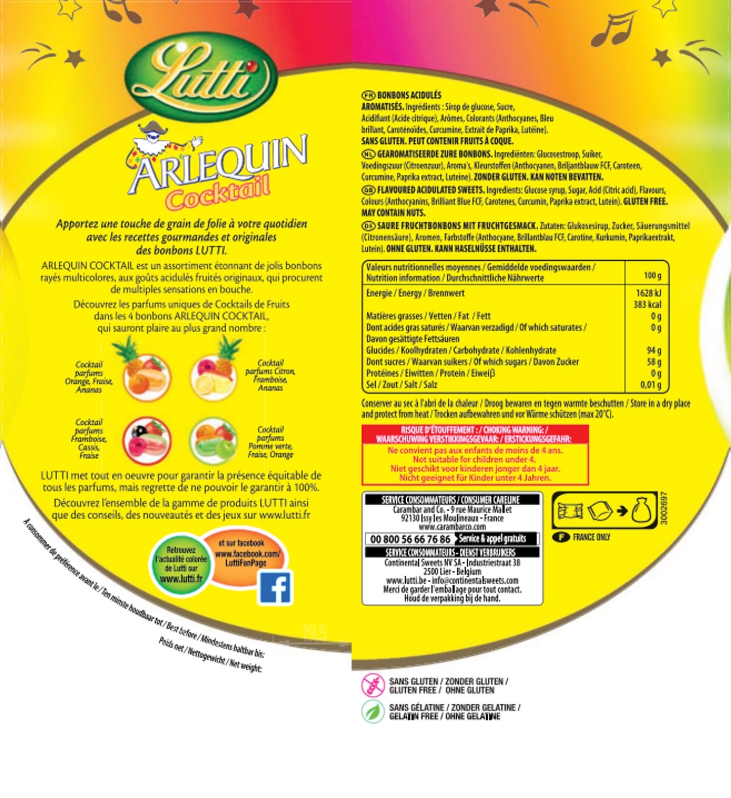 Lutti Arlequin Original 400g