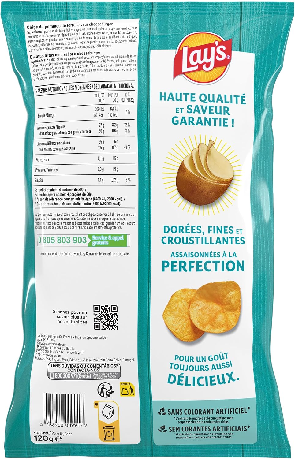 Patatas fritas LAY'S Sabor Cheeseburger 120g