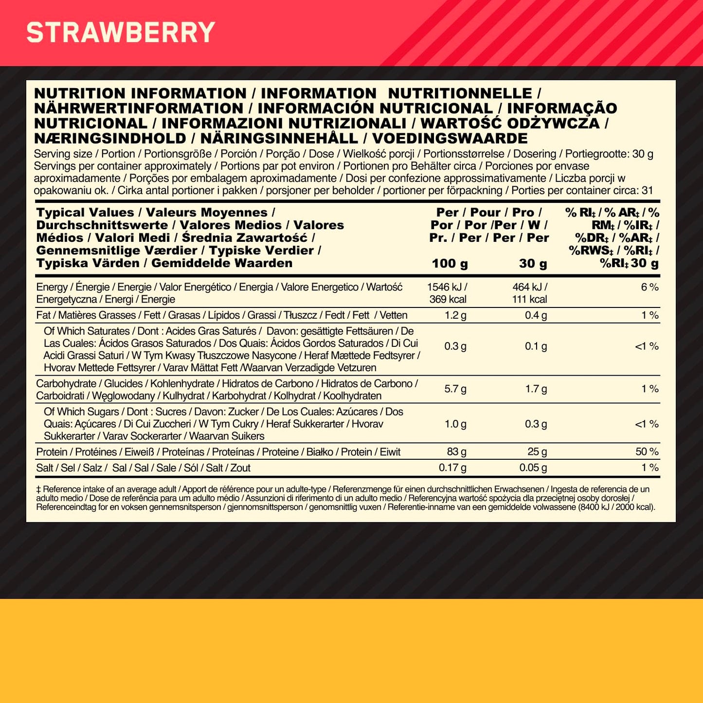Optimum Nutrition Gold Standard 100% Isolate Protéine de Whey, 930g