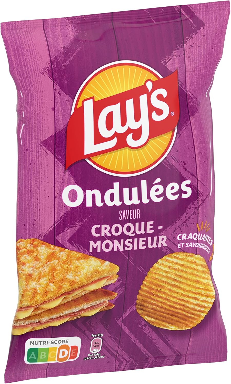Lay's Chips Ondulées Saveur Croque Monsieur 120g