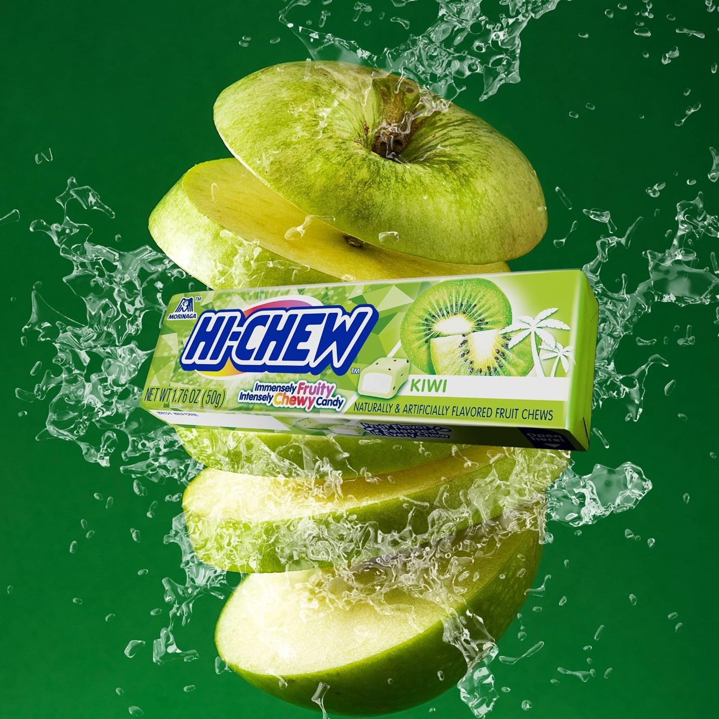 HI-CHEW Bonbons à Mâcher Saveur Pomme Verte 15 Étuis X 50 g