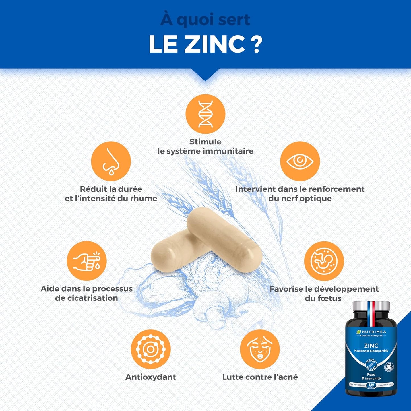 Zinc Citrate | Formule 100% Pure | Hautement Biodisponible