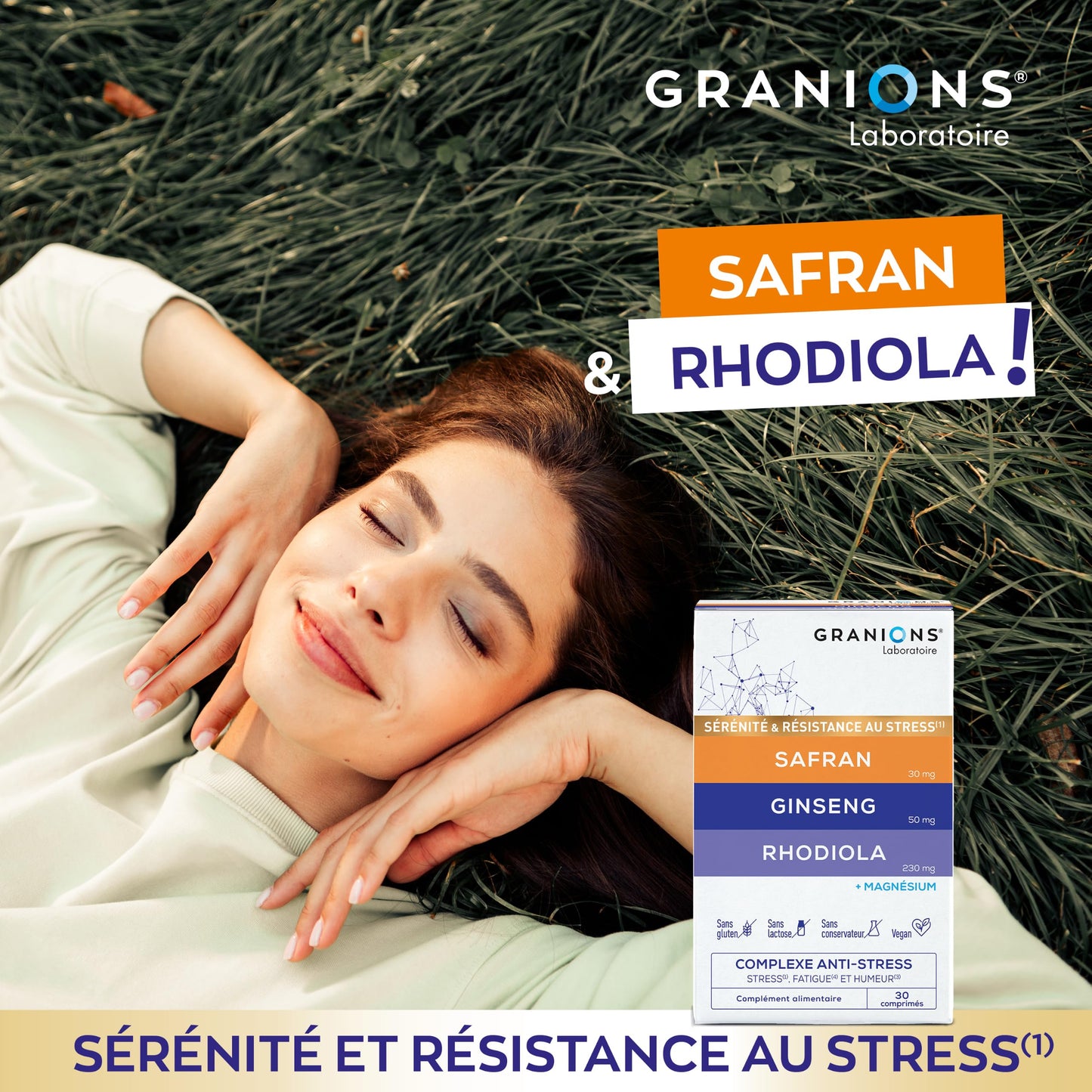 Cortisol - Ashwagandha Bio Granions - Anti Stress - KSM-66-60 Comprimes