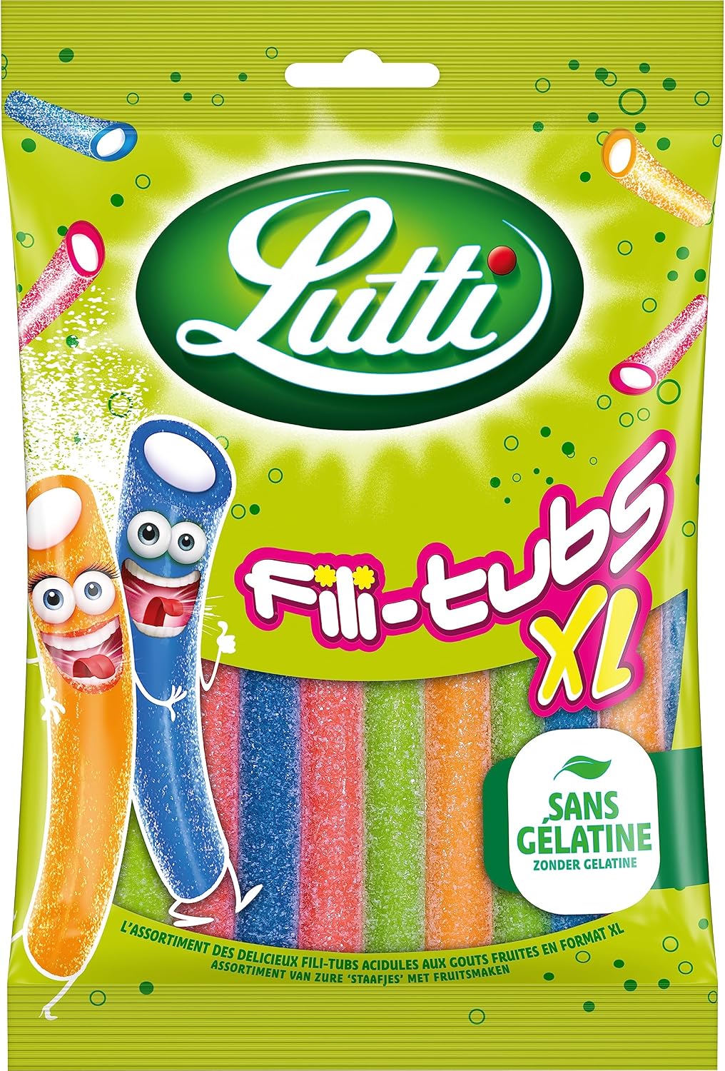 Lutti Assortiment de Bonbons Fili-Tubs XL le Paquet de 180 g