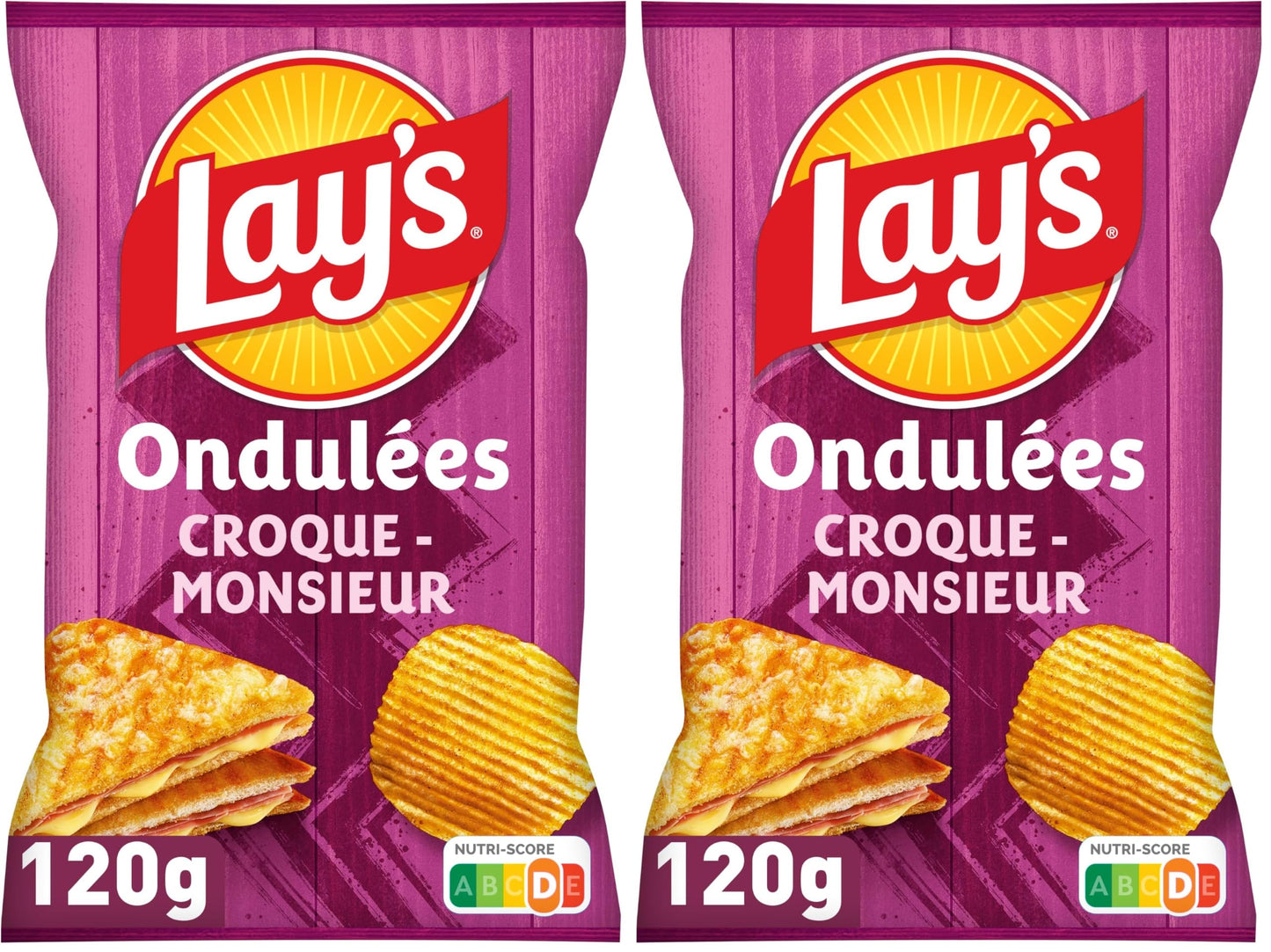 Lay's Chips Ondulées Saveur Croque Monsieur 120g