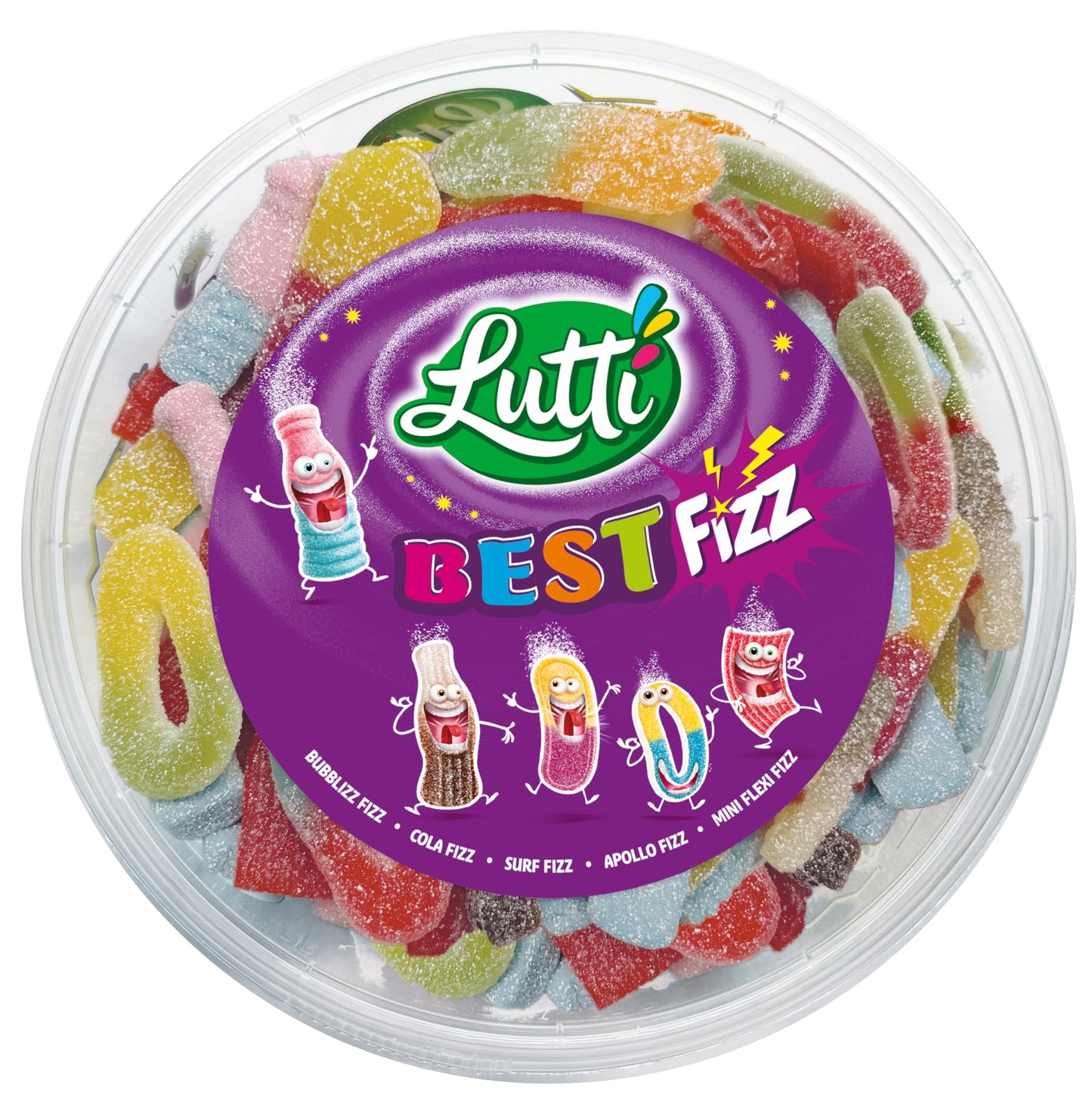 Lutti Best Fizz Bonbons Tubo 550 g (Lot de 2)