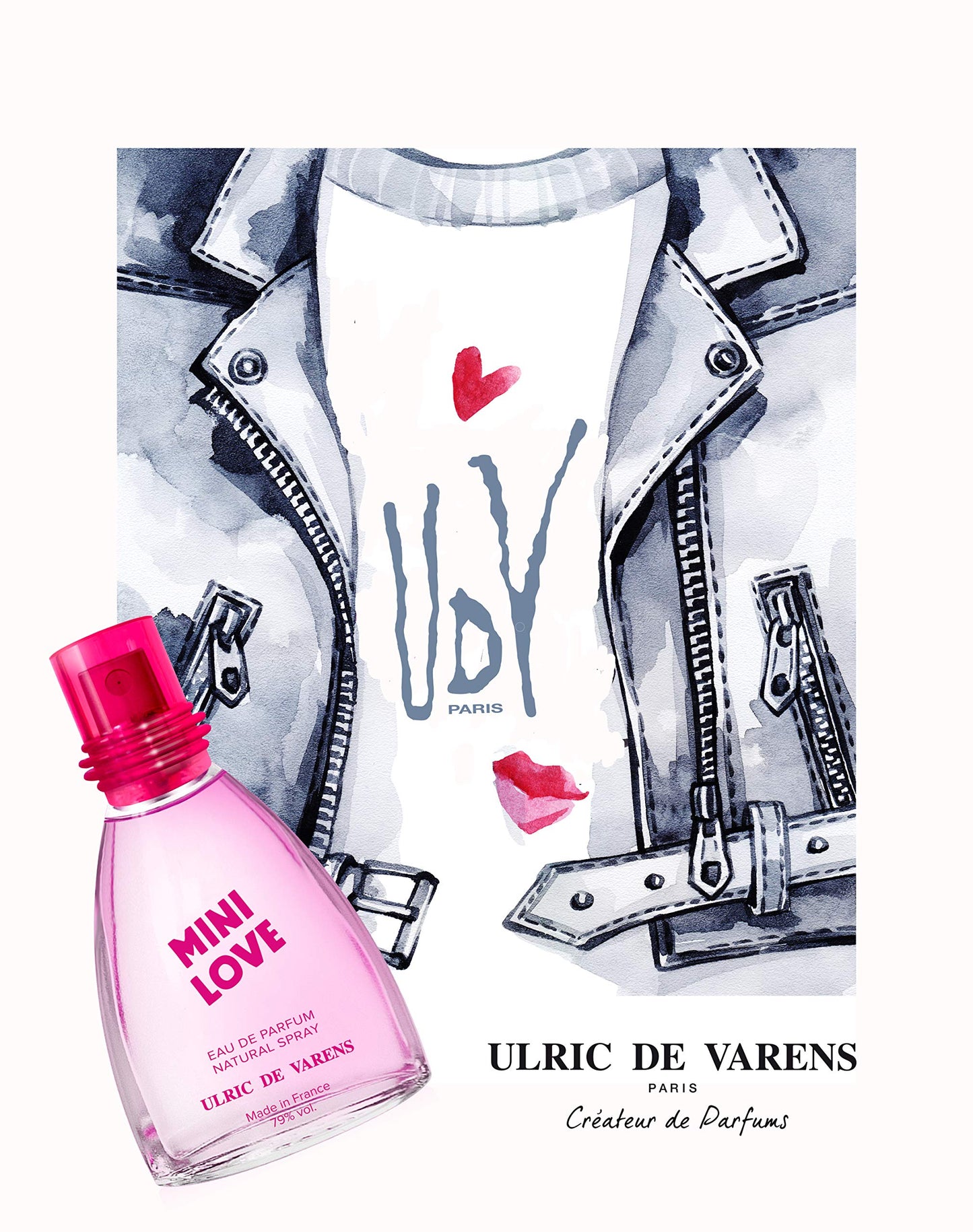 ULRIC DE VARENS - Eau de Parfum Mini Love - Floral Et Fruité - Parfum Femme - Vaporisateur - Made in France - 25 ml