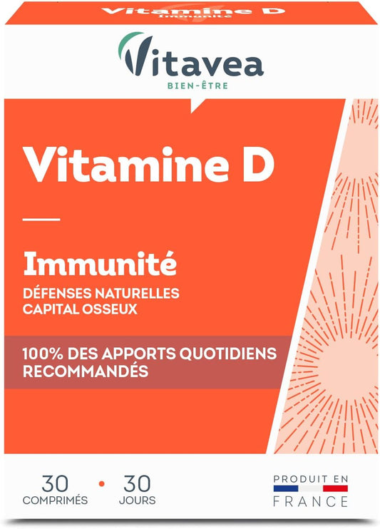 Vitavea Bien-être - Vitamine D - Immunité Os & Muscles - 30 comprimés