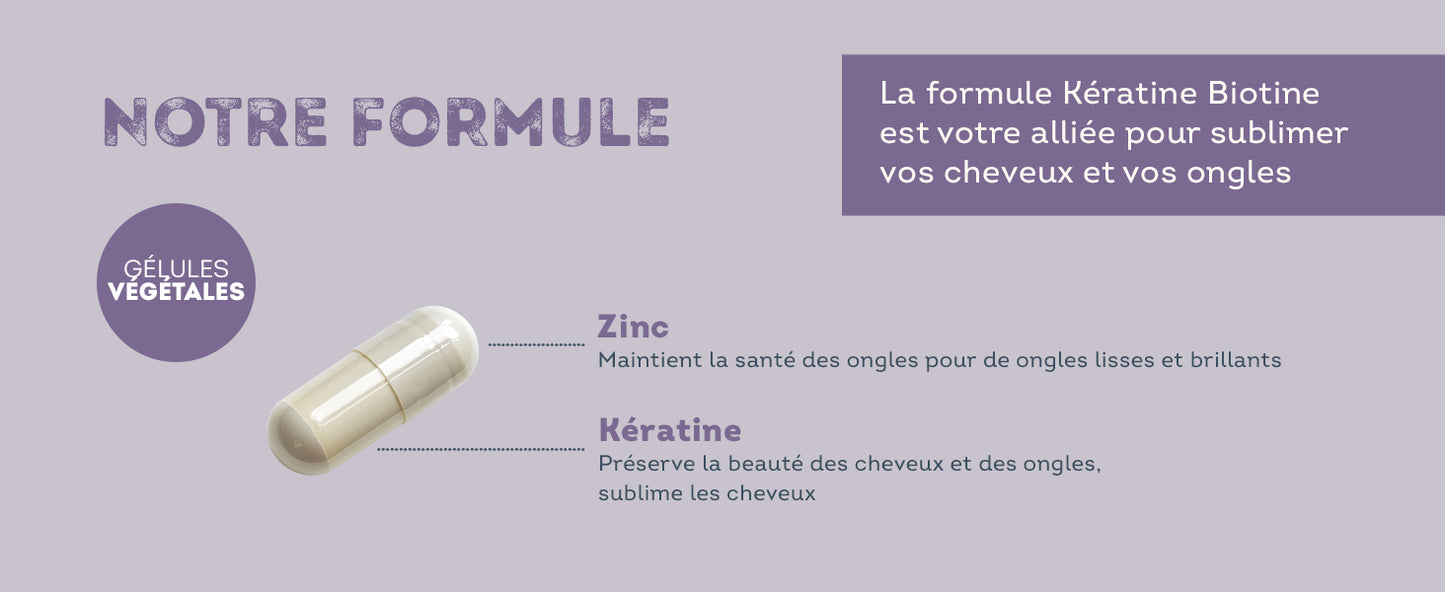 Vitavea Bien-être - Queratina Biotina - Cabello Uñas - Tratamiento 30 días