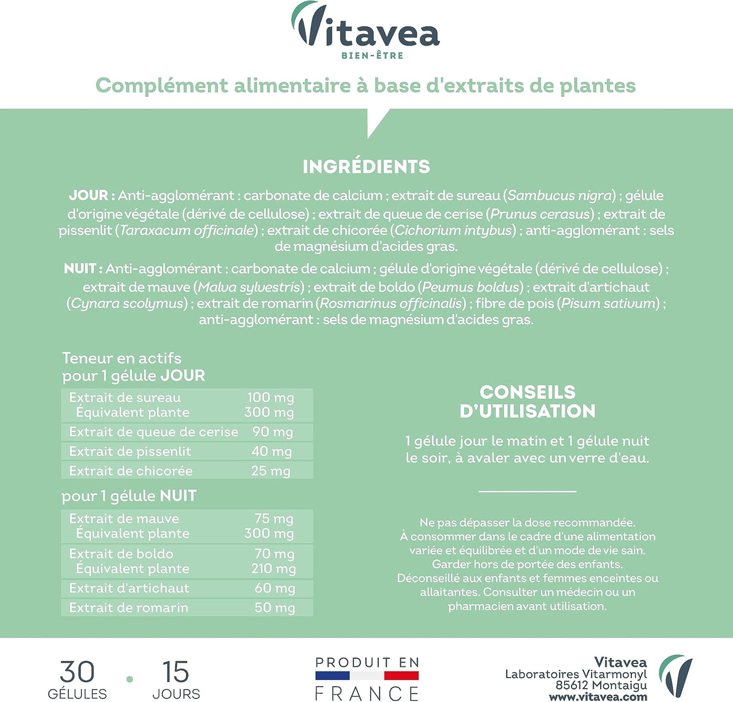 Vitavea Bien-être - Détox Jour/Nuit Programme Intensif - 15 jours