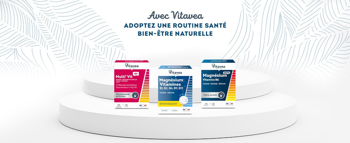 Vitavea Bien-être - Magnésium 300mg Vitamine B6 - Fatigue - Cure 45 jours