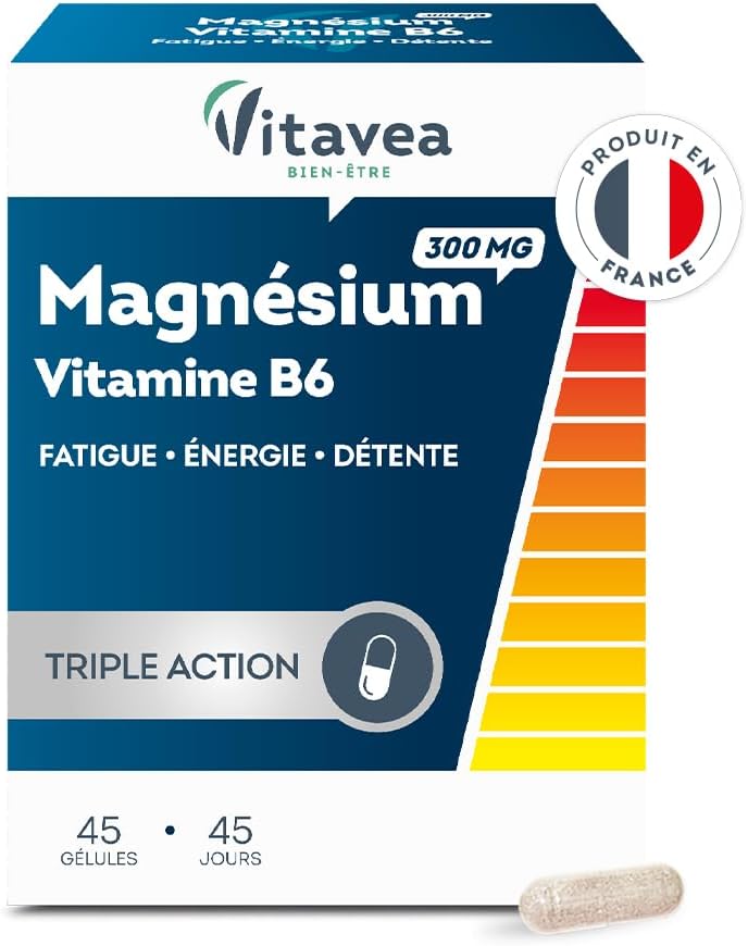 Vitavea Bien-être - Magnésium 300mg Vitamine B6 - Fatigue - Cure 45 jours