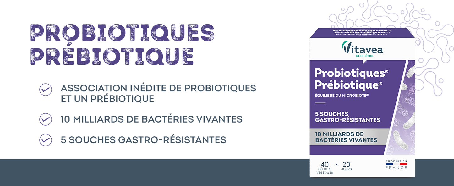 Vitavea Bien-être - Probiotiques & Prébiotique - 20 jours