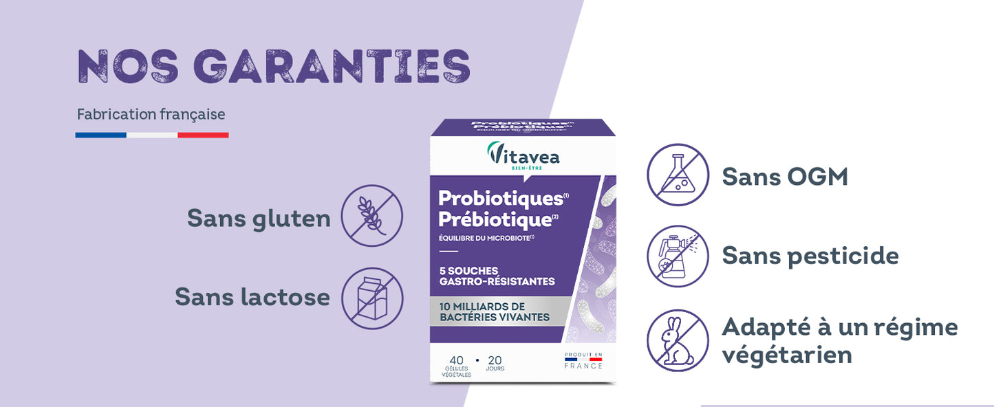 Vitavea Bien-être - Probiotiques & Prébiotique - 20 jours