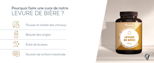 Vitavea Levure de Bière 1100 mg + Zinc & Sélénium- Cheveux & Peau - 91% Satisfaits