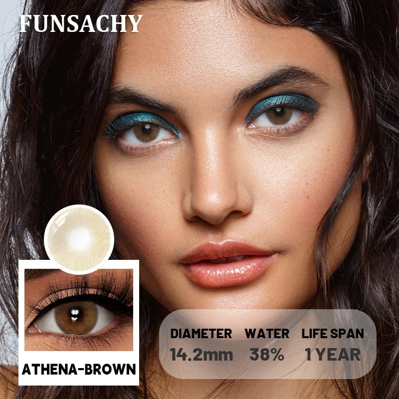 Lentilles de Contact Colorées Premium – Regard Intense marron, taupe- 1 an