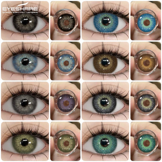 Lentilles de Contact Colorées Marron, Gris, Vert Bleu Effet Naturel 1 an PATAYA - SERBIE - RIAYDH