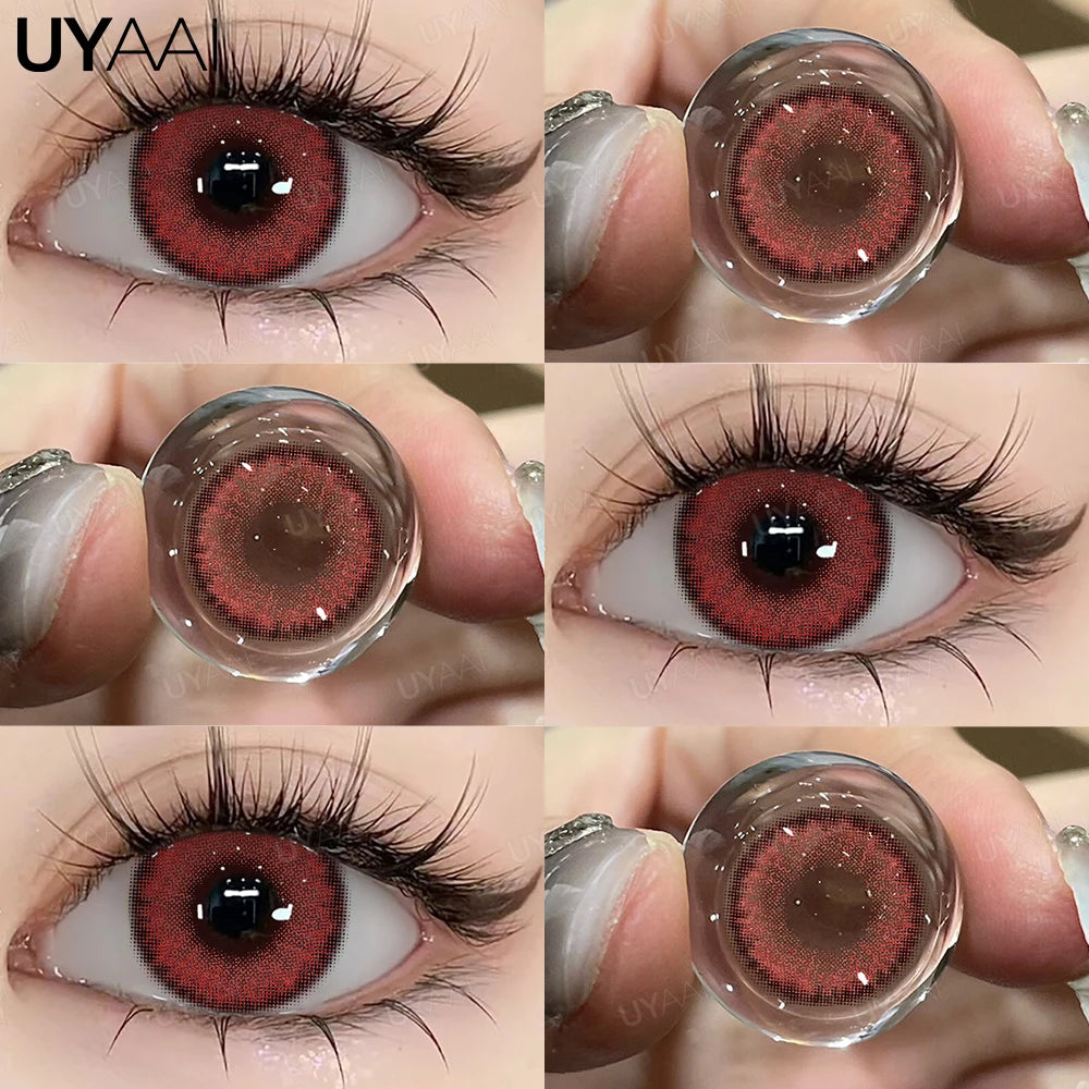 Lentilles de Contact Fantaisie & Cosplay – Effets Spéciaux (Cœur, Rouge, Anime, Halloween)