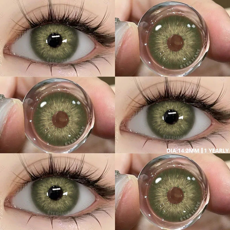 Lentilles de Contact Colorées Marron, Gris, Vert Bleu Effet Naturel 1 an PATAYA - SERBIE - RIAYDH